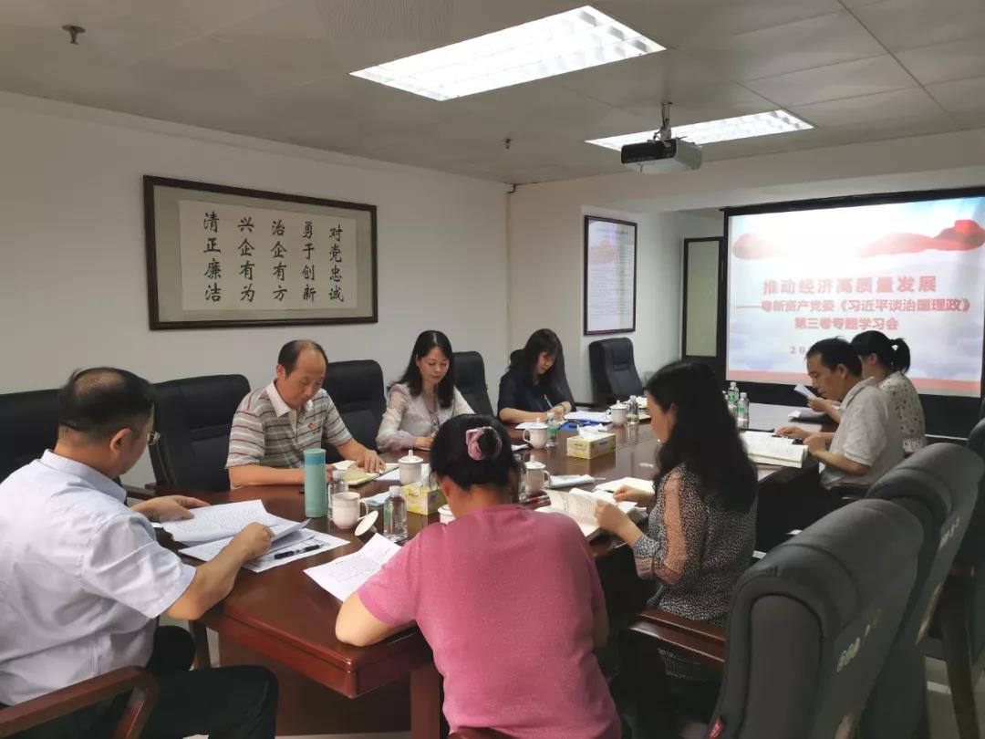 粤新资产党委举行《习近平谈治国理政》第三卷“推动经济高质量发展”专题集中学习研讨 粤新资产党委举行《习近平谈治国理政》第三卷“推动经济高质量发展”专题集中学习研讨
